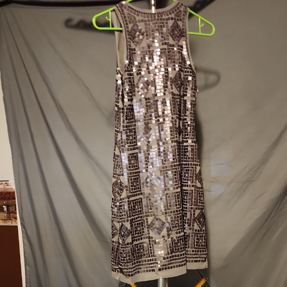 Max Studio Silver Sequin Sheath Mini Dress - Picture 5 of 7